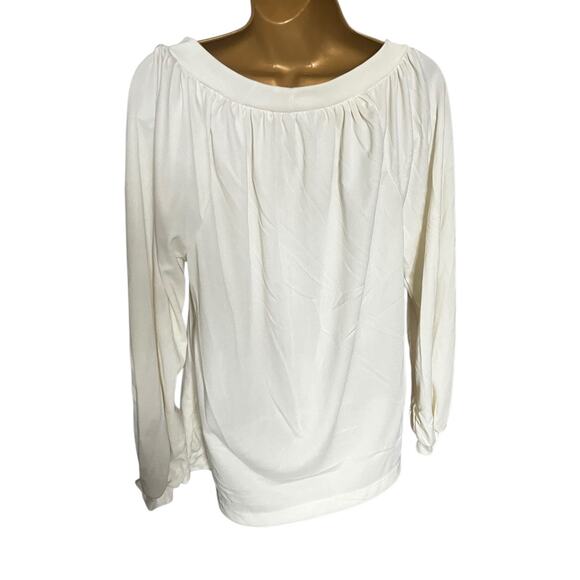 Vintage Ivory Two Piece Set Long Sleeve Blouse & Midi Skirt Women’s Small - Picture 5 of 12